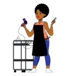 illustration dessin anime coiffeur dessinee main