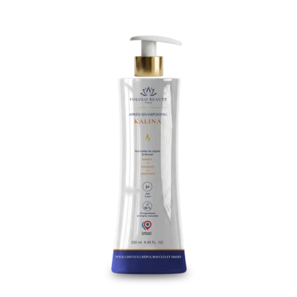 Après-shampooing démêlant Kalina Fololo Beauty pour cheveux crépus, frisés et bouclés, 250 ml